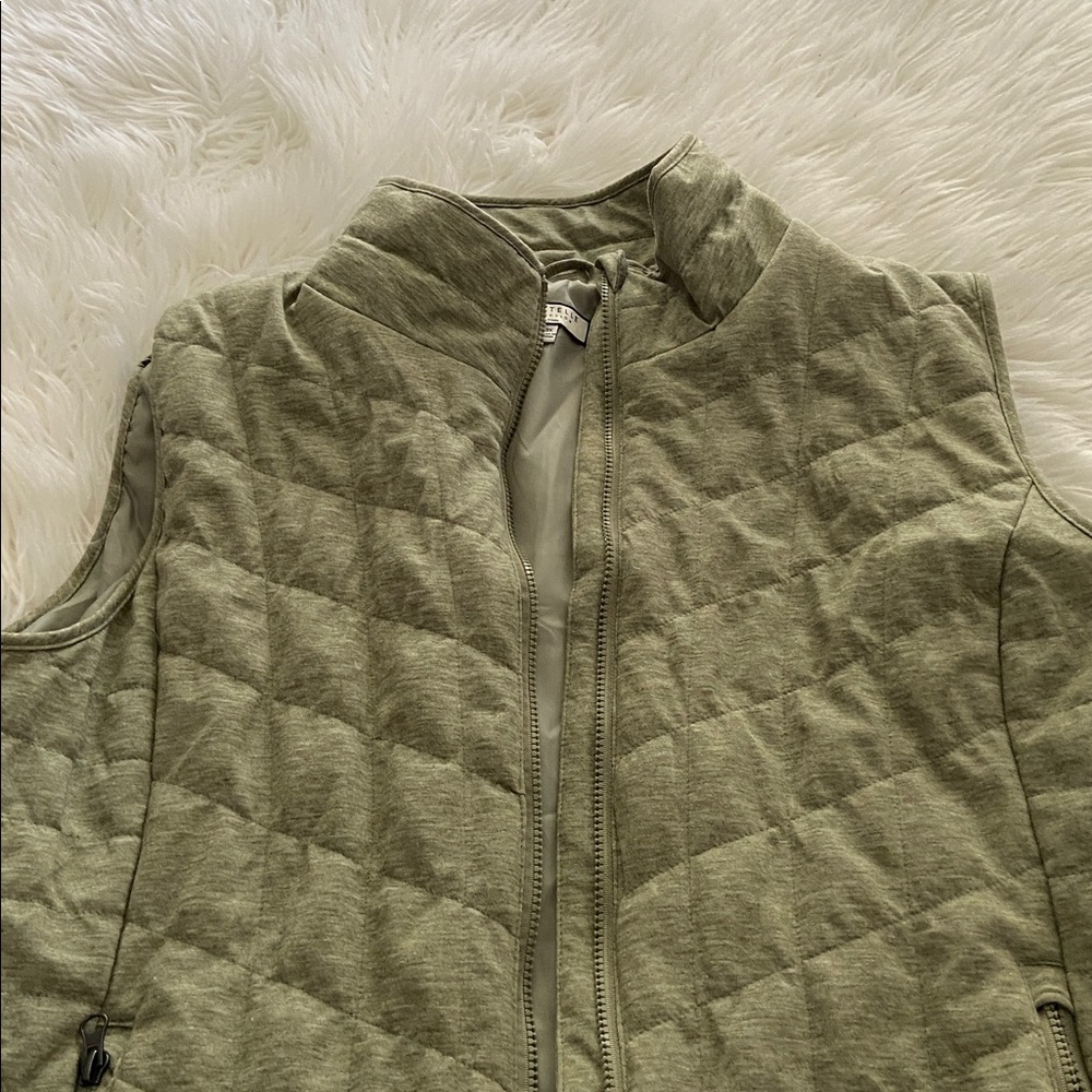 BAGATELLE Weatherproof Olive Quilted Vest size 3X brand new two front pockets - Picture 11 of 12